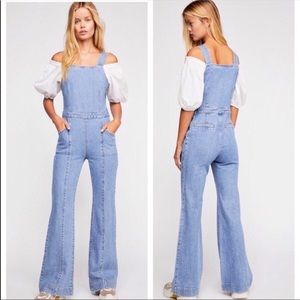 Free People Aurora Denim Jumpsuit